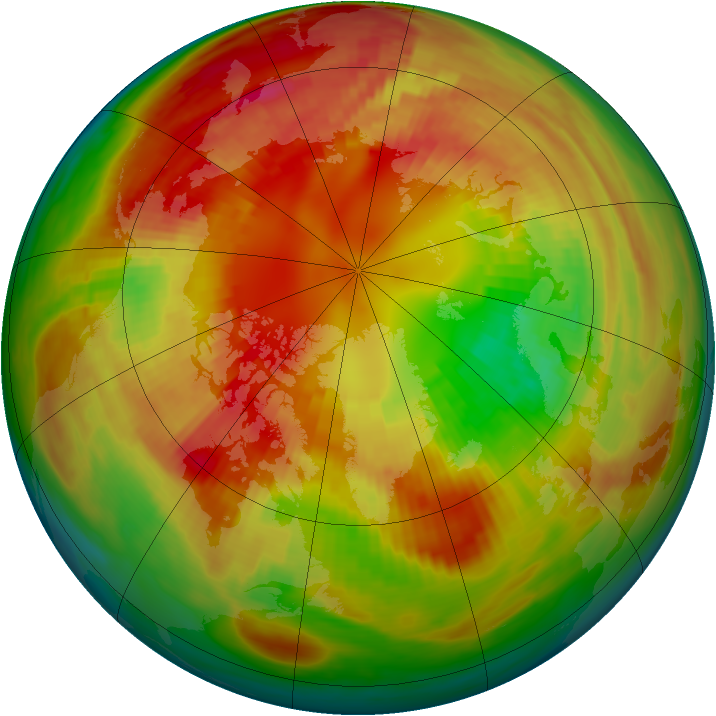 Arctic ozone map for 26 February 1981